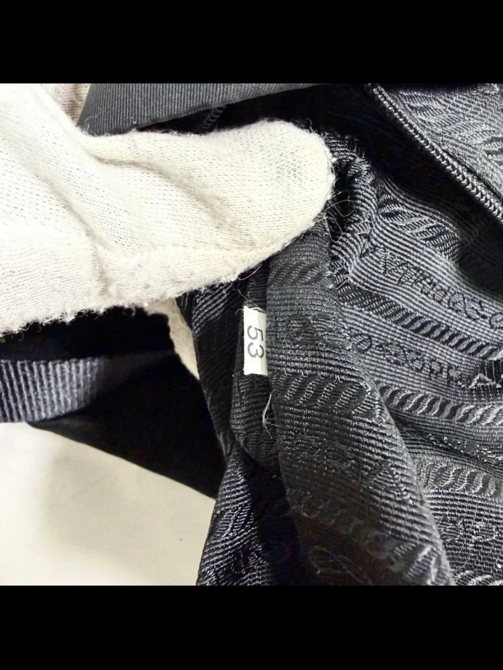 Prada Black Nylon Drawstring Backpack